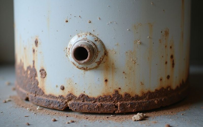 Tank corrosion signs
