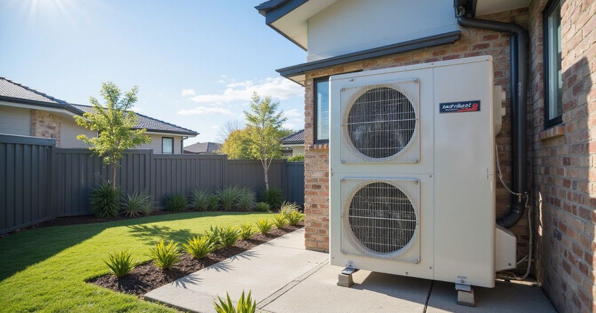 Heat pump hot water system operating efficiently in Perth weather